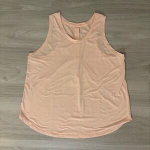 All in Motion Womens Tank Top Peach Activewear Pleated Racerback Yoga Gym XL